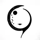 moon child tattoo design idea