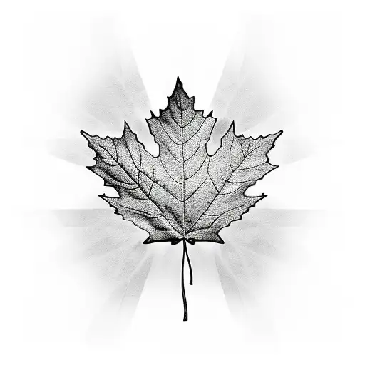 believe maple leaf tattoo design idea