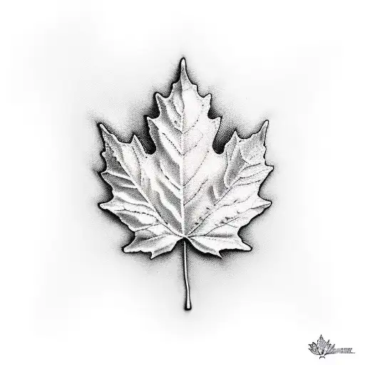 maple leaf with the word believe tattoo design idea