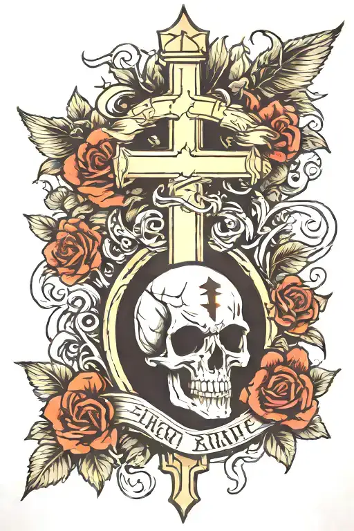 fallen soldiers grave tattoo design idea