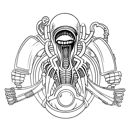 xenomorph tattoo design idea