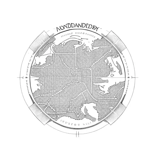 A Newfoundland and Labrador map with hockey sticks forming the borders tattoo design idea