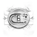 A heavy equipment vehicle with Montreal Canadiens logo on its side tattoo design idea