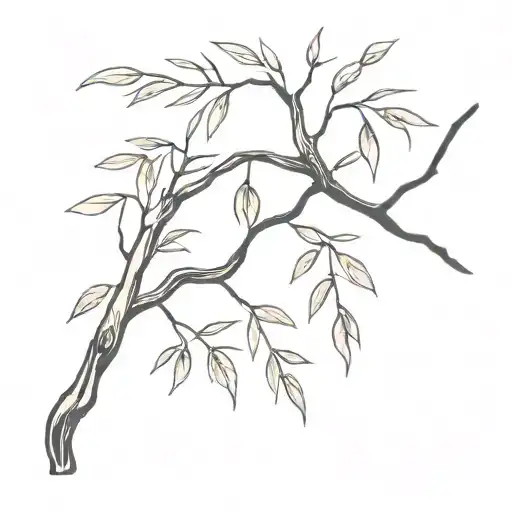 willow tree branch representing a member tattoo design idea