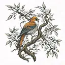 willow branch tattoo design idea