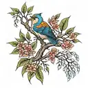 willow branch tattoo design idea