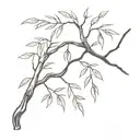 willow tree branch representing a member tattoo design idea