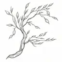 willow tree branch representing a member tattoo design idea