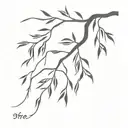 willow tree branch representing a member tattoo design idea