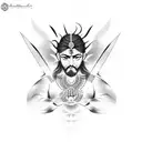 God Ashura with aura tattoo design idea