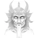 God Ashura with aura tattoo design idea