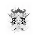 God Ashura with aura tattoo design idea