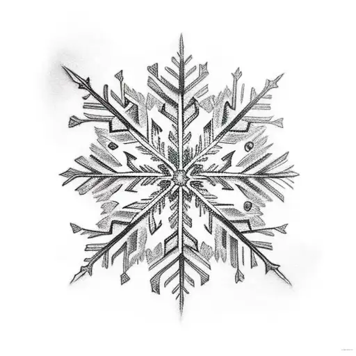 snowflake tattoo design idea