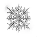 snowflake tattoo design idea