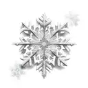 snowflake tattoo design idea