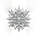 snowflake tattoo design idea
