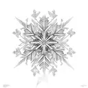 snowflake tattoo design idea