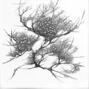 juniper branches and roses tattoo design idea