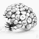 juniper branches and roses tattoo design idea