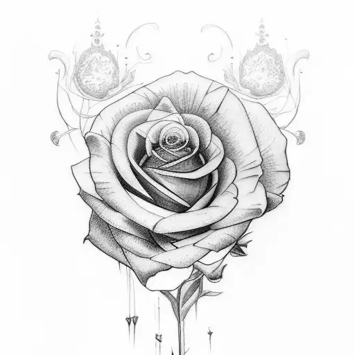 Create an intimidating arm sleeve tattoo featuring an beautiful alluring Godess and roses, portrait, HDR, beautifully_sh tattoo design idea