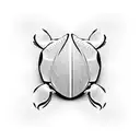 football-textured shell crab with people's names on each square tattoo design idea