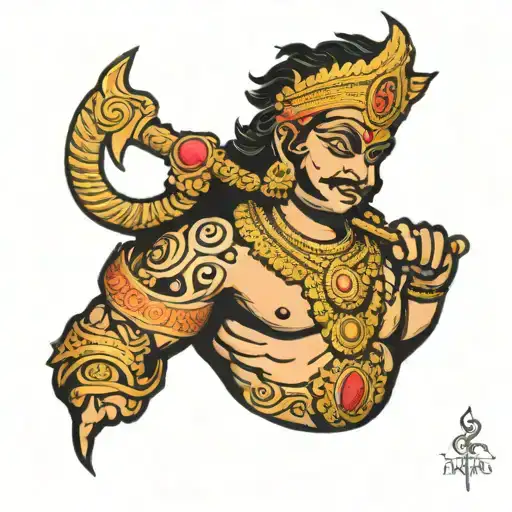 murugan vel tattoo design idea