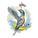 Hephaestus as a bird  tattoo design idea