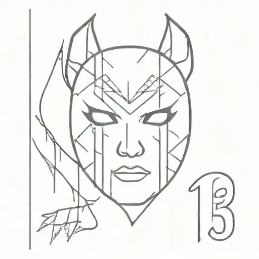 friday 13th spooky  tattoo design idea