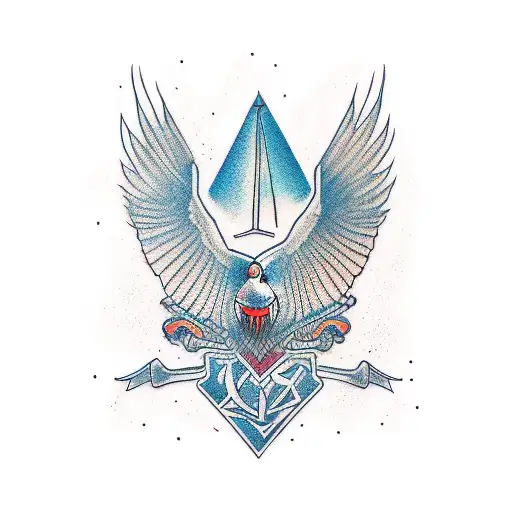 Heron tattoo design idea