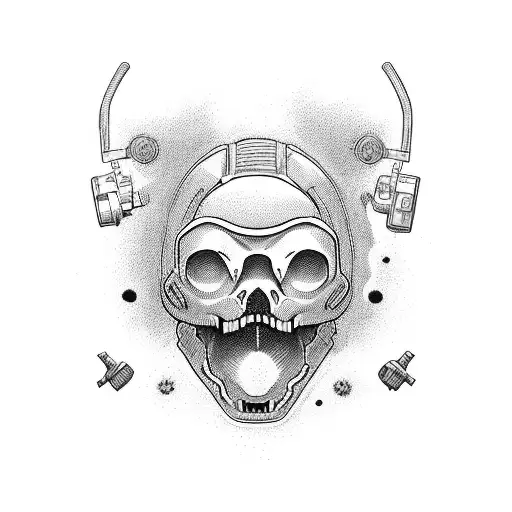 hobbes with a ballistics helmet and an ar15 tattoo design idea