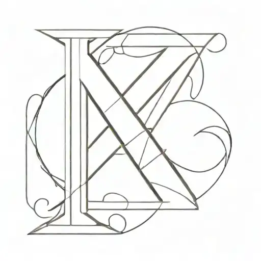 2 letter K tattoo design idea