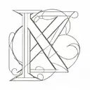 2 letter K tattoo design idea