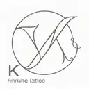 2 letter K tattoo design idea