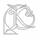 2 letter K tattoo design idea