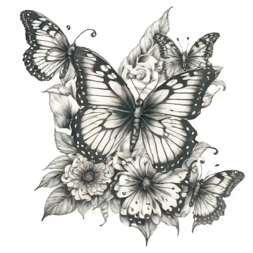 butterflies  name Alison  tattoo design idea