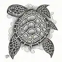Atheist Sea Turtle tattoo design idea