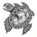 Atheist Sea Turtle tattoo design idea