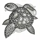 Atheist Sea Turtle tattoo design idea