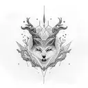 forest nature antmospheric black metal tattoo design idea