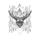 forest nature antmospheric black metal tattoo design idea