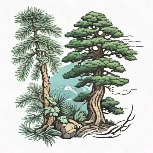 Araucaria on the triceps tattoo design idea