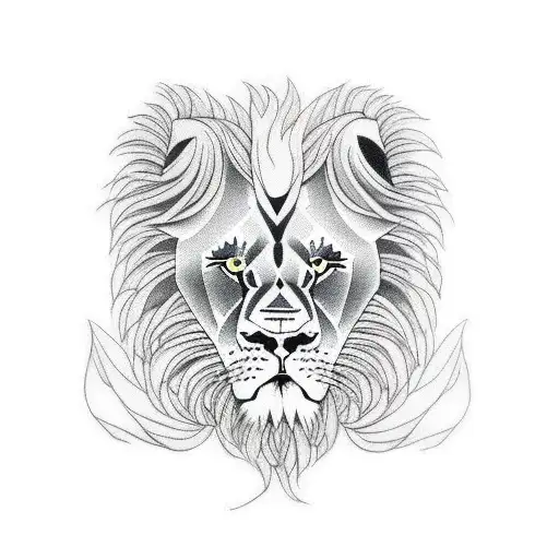 lion judah tattoo design idea