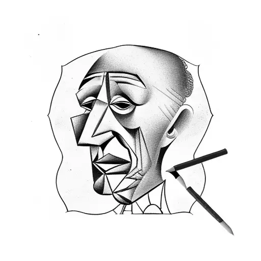 old guitarist by picasso tattoo design idea