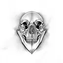 Lateral skull with open mouth tattoo design idea