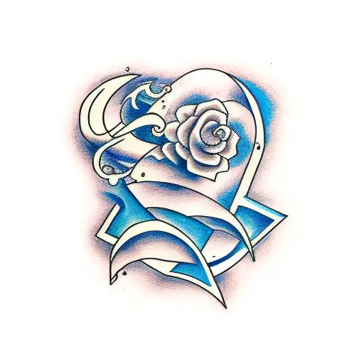 Lettering "Vega" vertically with shading and clouds around it tattoo design idea