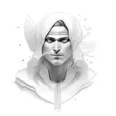 Vega with shading and clouds around it tattoo design idea