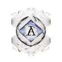 Lettering "Vega" vertically with shading and clouds around it tattoo design idea