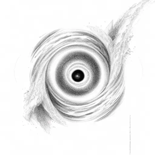 black hole from interstellar gargantua tattoo design idea