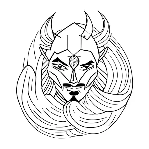 nomad desert man  tattoo design idea