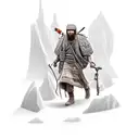 nomad desert man  tattoo design idea